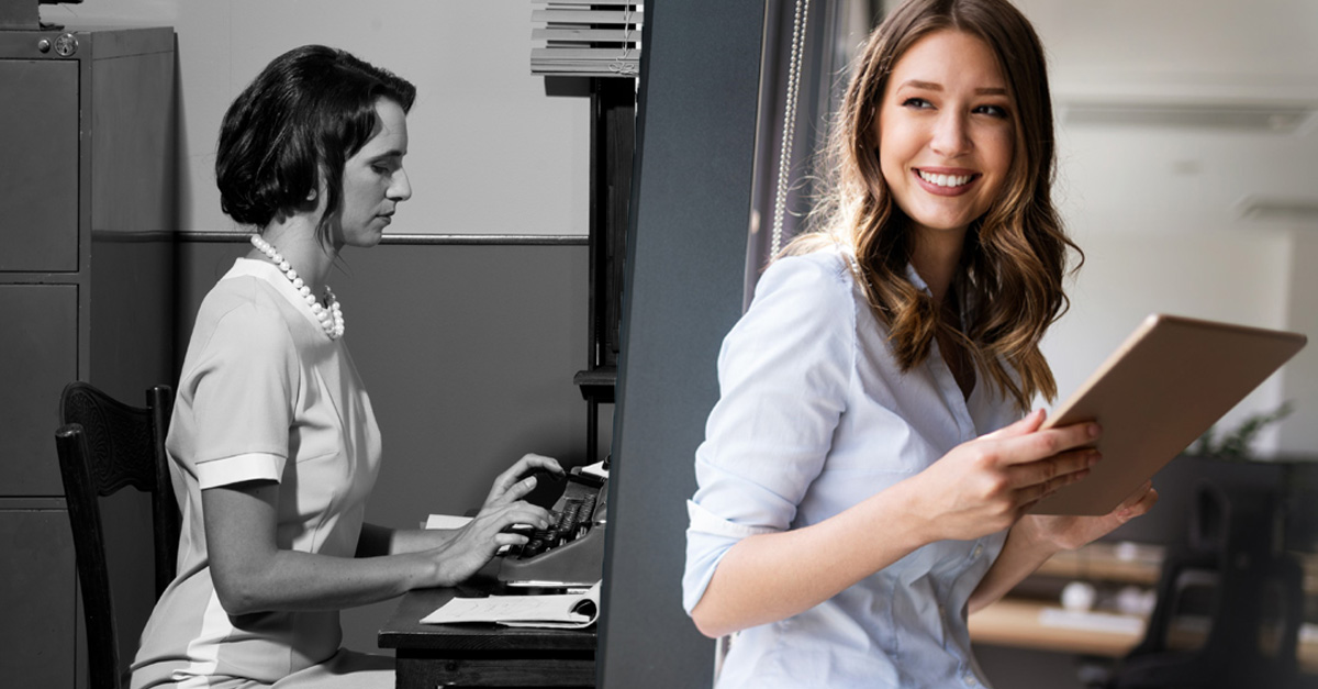 Grafik für -Sekretär:in: Wie sich ein Beruf verändert hat